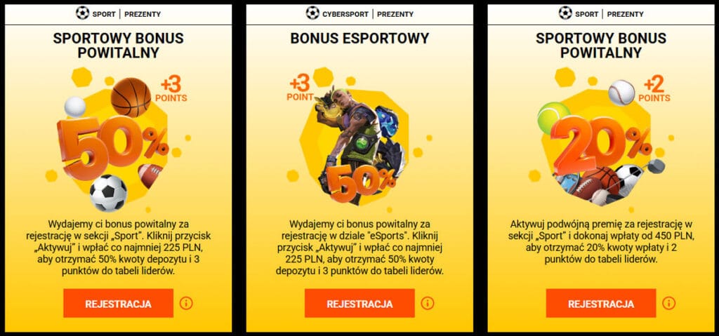 Bonusy powitalne w kasynie Spinamba