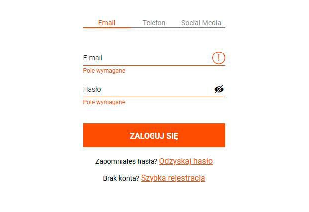 Logowanie do Spinamba